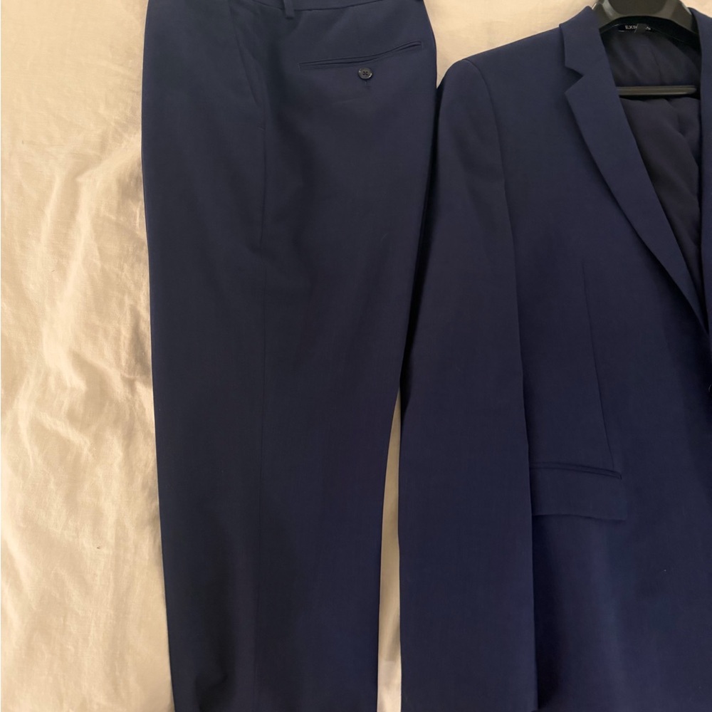 Express Blue Suit - 42R Jacket - 31x32 pants - slim fit